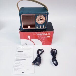 J-999 Bluetooth Speaker,Vintage DecorMini Wireless SpeakerUSB/TF Card/AUX Green